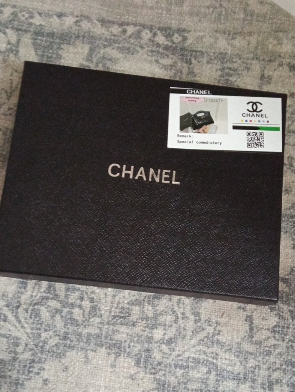 CHANEL Black Textured Crossbody nwt Flawless